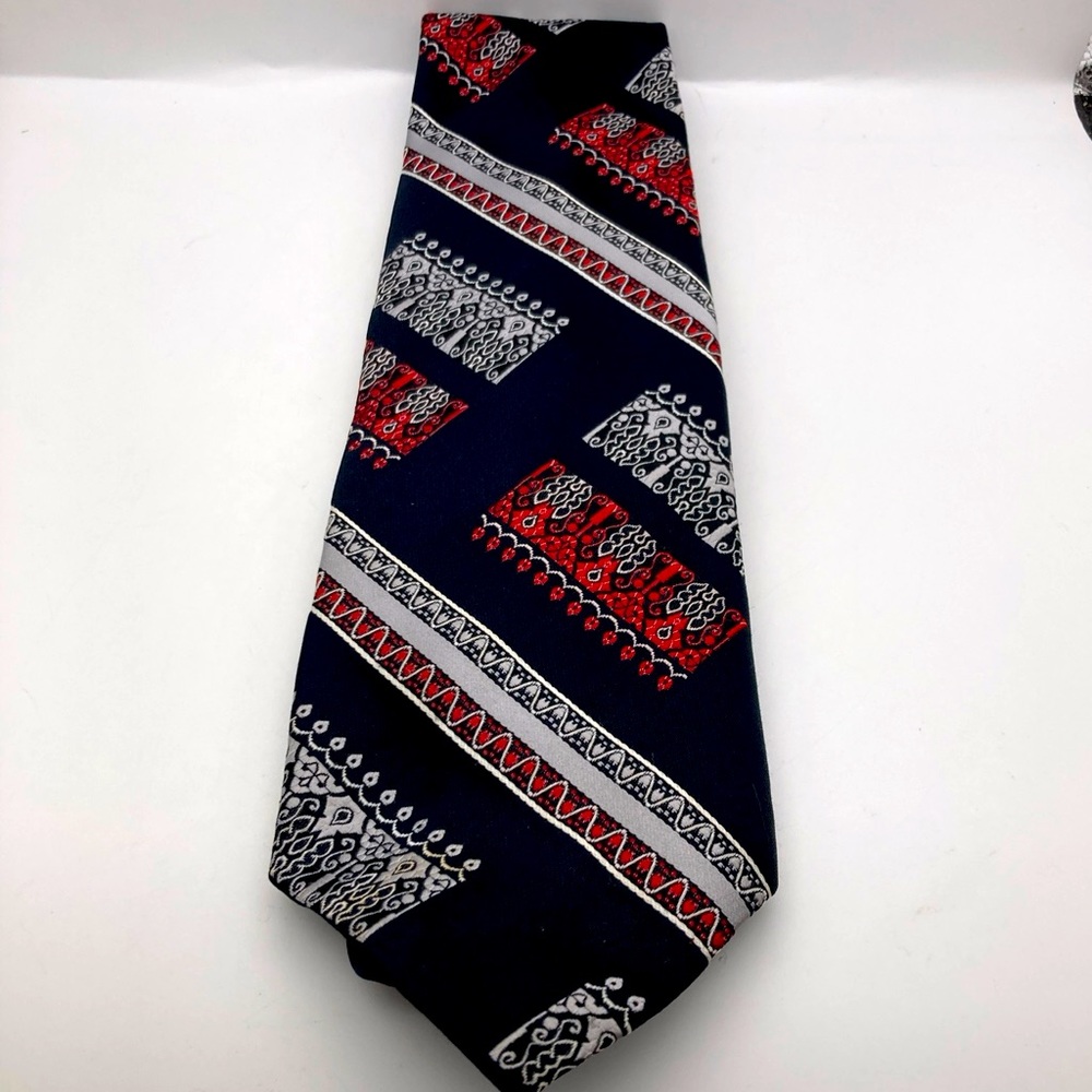 Mr. John Necktie/Tie Red Black Gray Polyester